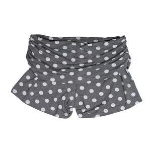 Rendal Polly Shorts in White on Grey Polka Dot